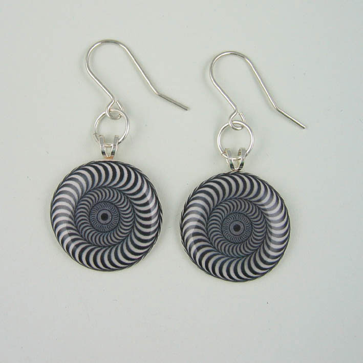 Spiral dangly earrings